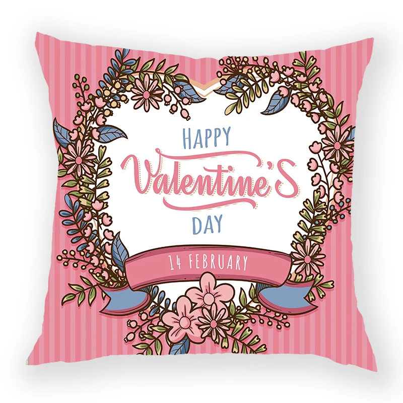 Декор ко Дню Святого Валентина, розовый, 45*45 см, чехол для подушки, подарок на день Святого Валентина, свадебные украшения, вечерние принадлежности, наволочка - Цвет: L1968-8