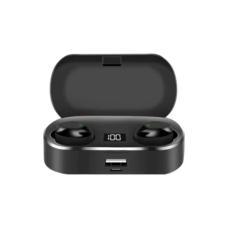 Наушники-вкладыши для Bluetooth 5,0, IPX5, водонепроницаемые, устойчивые к поту, портативный цифровой дисплей, беспроводные наушники TWS, аксессуары