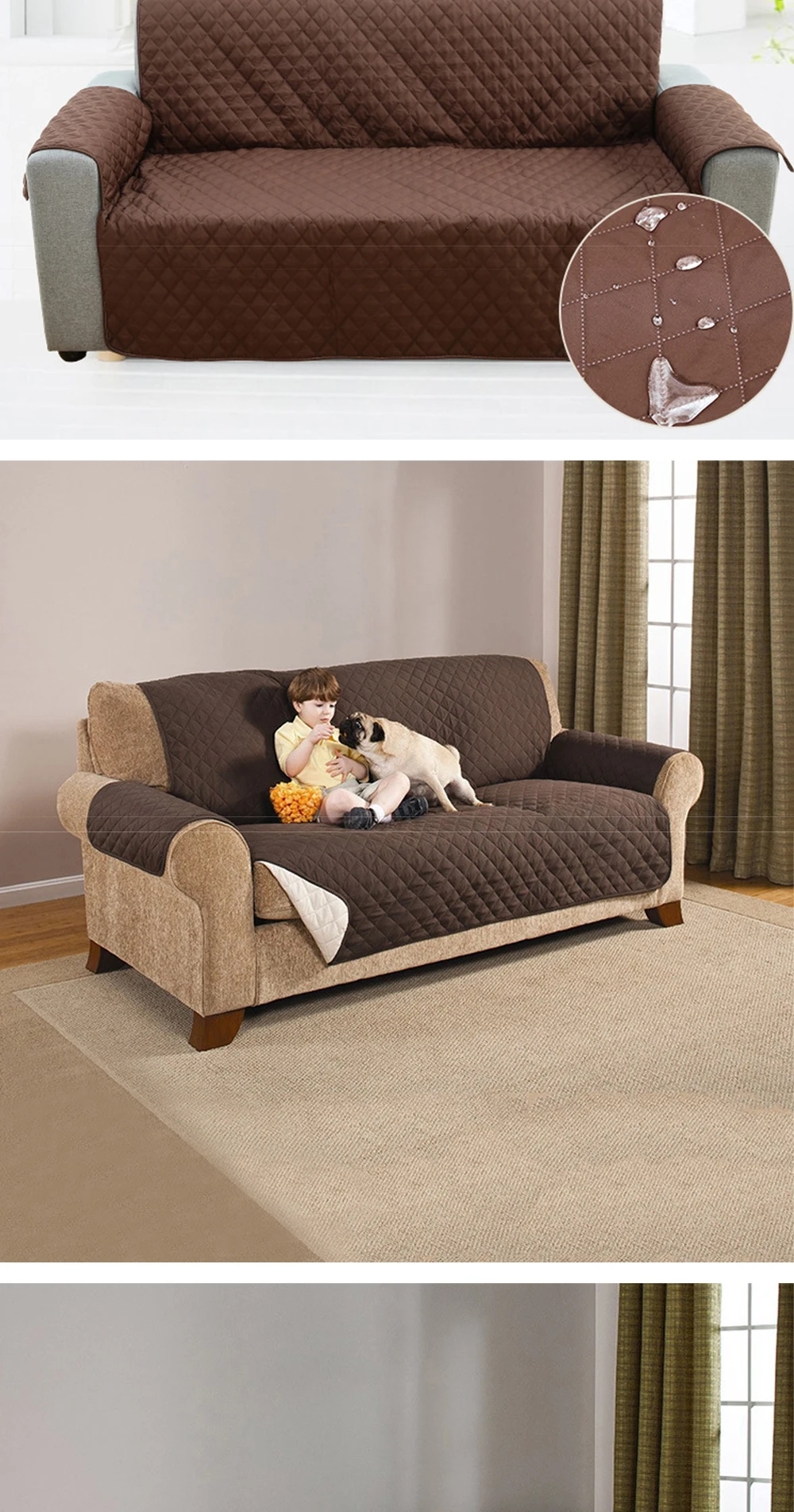 Супер эластичные модные диванную подушку двусторонний мягкий бархат покрытие дивана для животных Водонепроницаемый машинная стирка диван Ipad Mini 1/2/3 местный