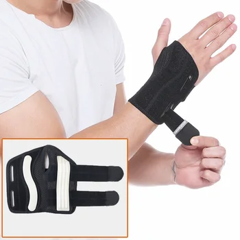 

1pc Right/Left Wrist Hand Support Brace Splint Sprains Arthritis Band Belt Carpal Tunnel Hand Wrist Support Brace Solid Black