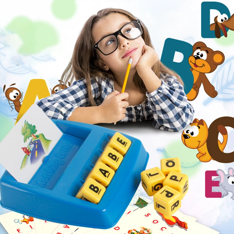 Kids Matching Letter Games Educational Toys Vocabulary Cards Spelling Words Mathematics Learning Early Education Language Toys 2