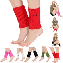 Женские зимние гетры с рисунком совы, зимний теплый вязаный носок, гетры, гетры