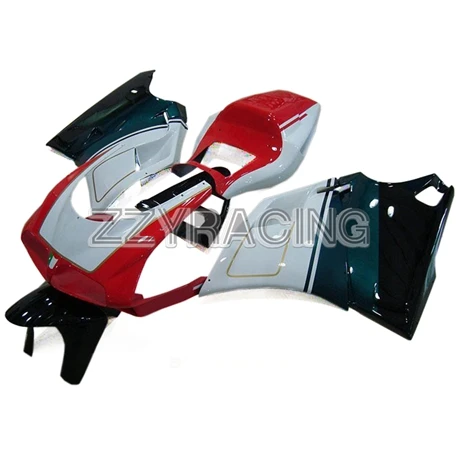 Выполните Обтекатели Наборы для поездок на мотоцикле Ducati 748 916 996 998 1996-2002 год ABS Пластик 97 98 99 10 01 998 кузова пуховый комплект, светлые и темные оттенки красного и зеленого цвета