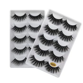 

New 5 pairs false eyelashes natural mink eyelashes handmade 3d mink lashes dramatic false eyelash for maquiagem makeup faux cils