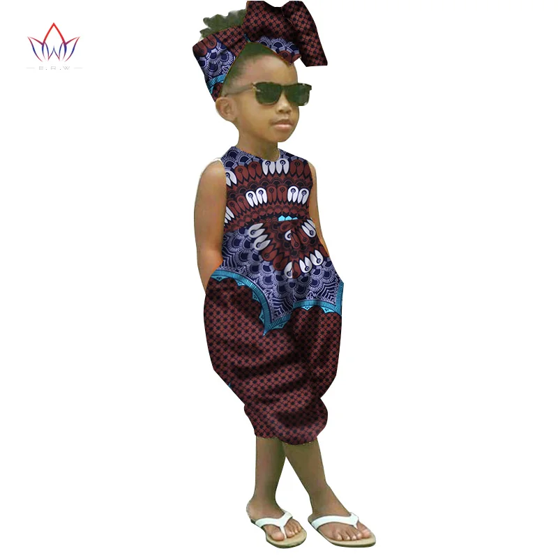 2017 Африканский одежда для детей Дашики традиционные Комплект одежды из