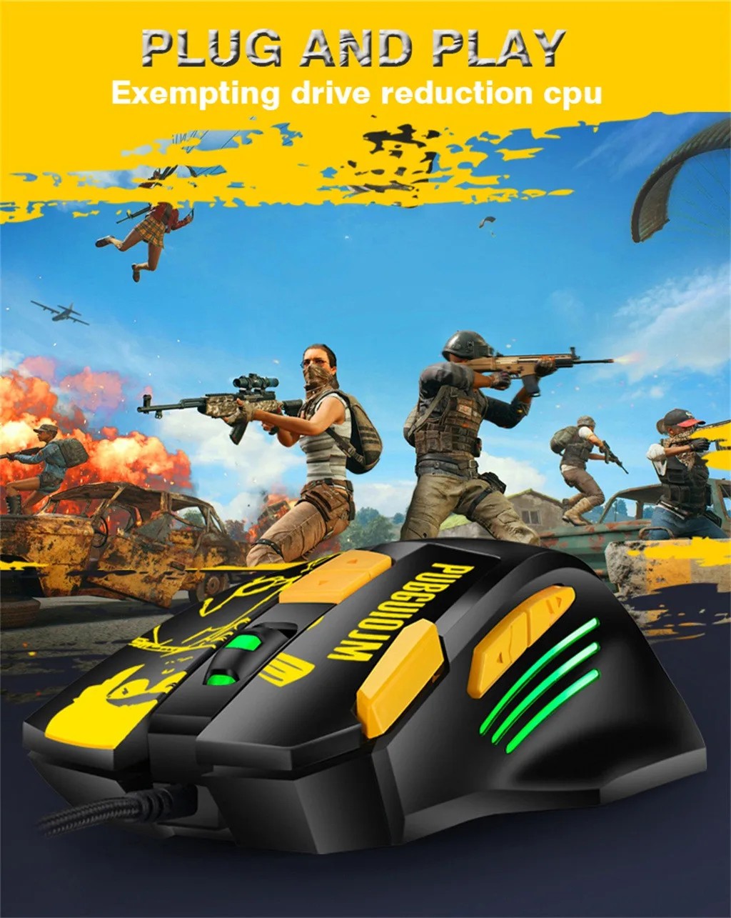 OMESHIN Проводная игровая мышь 8 клавиш эргономичный дизайн 800-4800 dpi оптические мыши для настольного компьютера/ноутбука