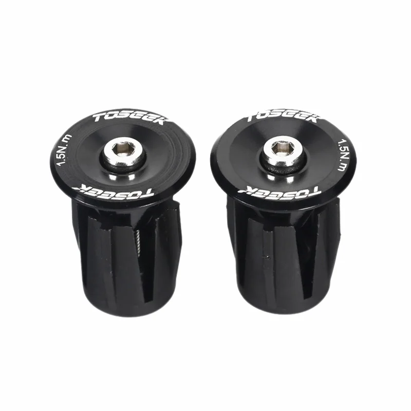 

TOSEEK road mountain bike handlebar cap bicycle handle bar cap end Plugs inflated lock to plug one pairs