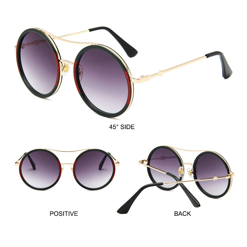 SIMPRECT Vintage Round Sunglasses Women 2020 Retro Luxury Brand Designer Sun Glasses High Quality Shades For Women|Женские
