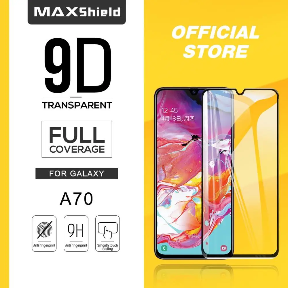 MAXSHIELD 2 шт полная крышка samsung Galaxy A30 A50 A20 A10 A70 9D Защитная пленка для экрана из прозрачного закаленного стекла
