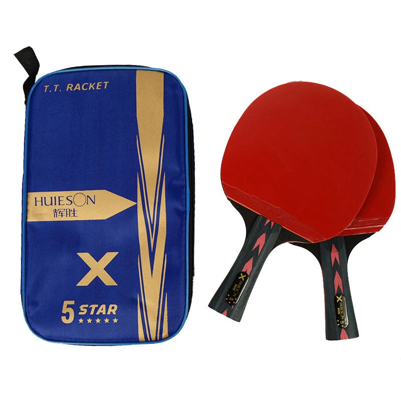 Huieson 2Pcs Upgraded 5 Star Carbon Table Tennis Racket Set Lightweight Powerful Ping Pong Paddle Bat with Good Control|ping pong paddle|table tennis