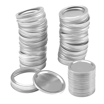 

Canning Lids 70mm Regular Wide Mouth Canning Bands and Lids Kitchen Airtight Reusable Jar Lids for Ball