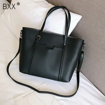 

[BXX] PU Leather High Capacity Crossbody Bags For Women 2020 Spring Shoulder Messenger Bag Lady Travel Handbags and Purses HK678