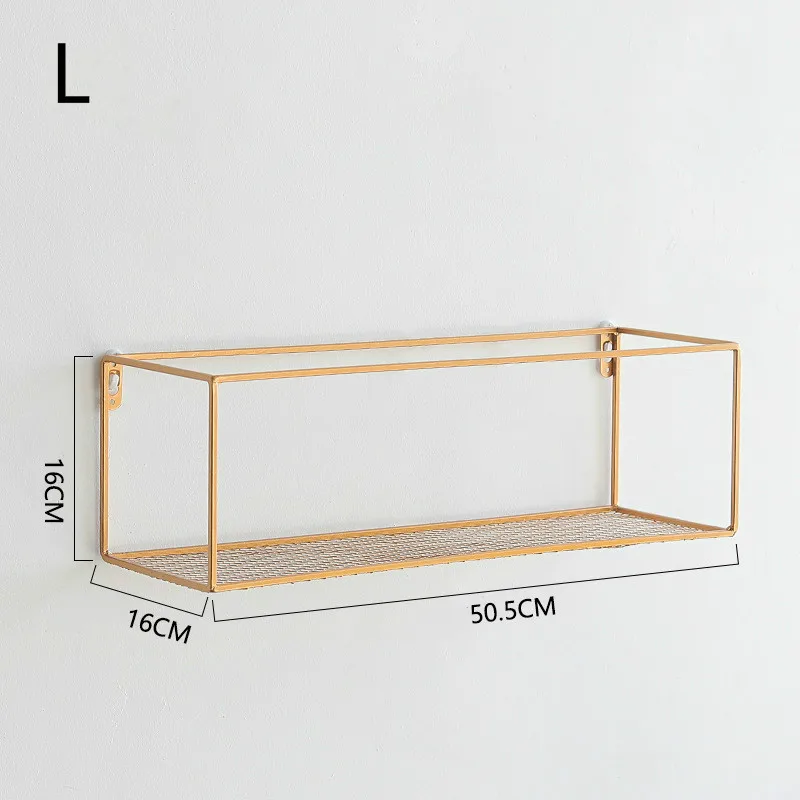 1 шт., кованый железный Золотой стеллаж для хранения, настенные полки, кухонные Вешалки для ванной комнаты, держатель, органайзер, принадлежности, украшение для дома - Цвет: 6