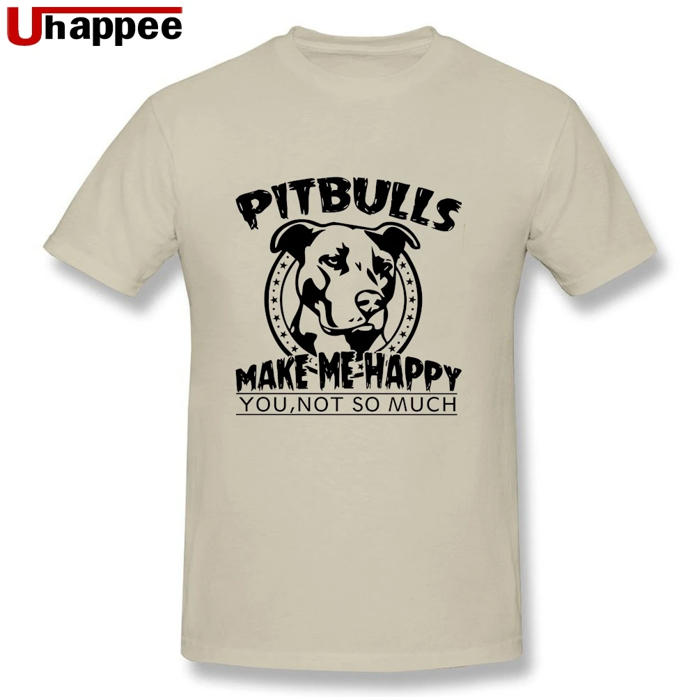 Качественные футболки с принтом рубашка питбуллз Make Me Happy You Not Much хлопковые