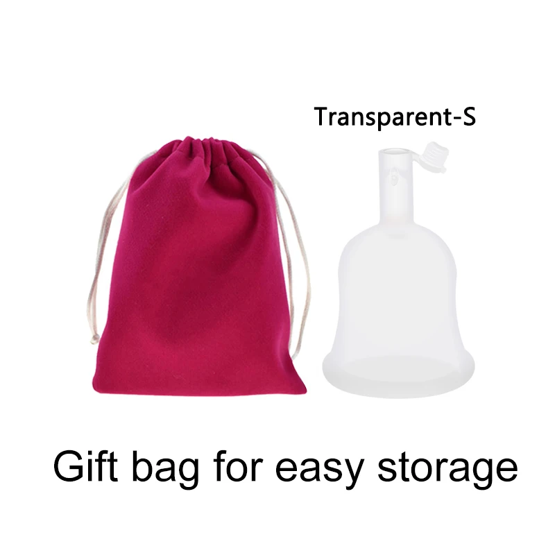 S-Cloth-Transparent Силиконовый для использования в медицине менструальная чашка для женской гигиены менструальная чаша Дамская чашка период раскладушка чашка Coppetta mestrumale Coupe - Цвет: S-Cloth-Transparent