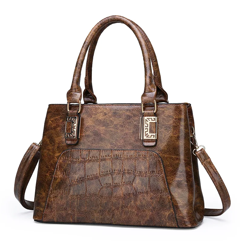 

Autumn And Winter New Style WOMEN'S Bag Large Capacity Retro Three-piece Set Different Size Bags Top Grade Joint One-Shoulder Ha