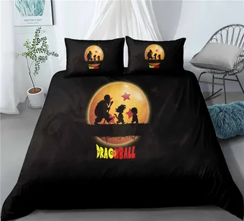

Haguyy 3D Dragon Ball Printing Bedding Set Kids Duvet Cover Set Bedcloth with Pillowcase Home Textiles Kids and Friendly Gift