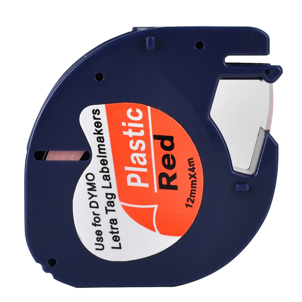 1 совместимый с Dymo LetraTag 91203 черный на красном (12 мм x 4 м) пластиковые ленты для