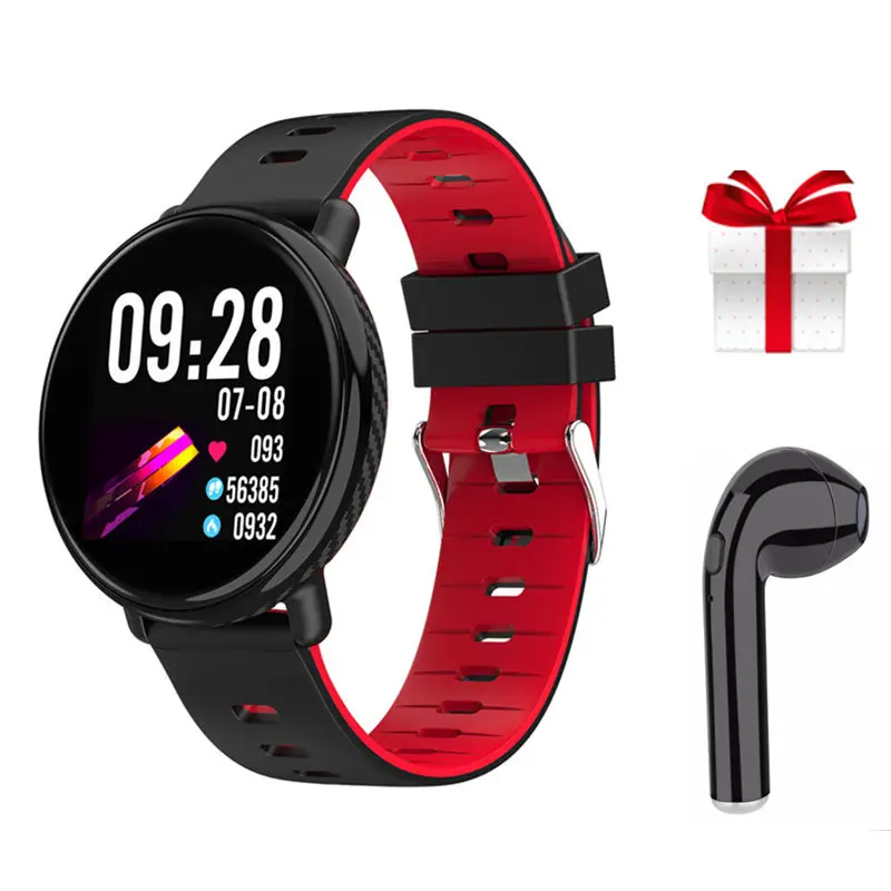 

Smartwatch K1 IP68 Waterproof Clock Full Touch Screen Fitness tracker Heart rate Blood pressure Smart Bracele for IOS Android
