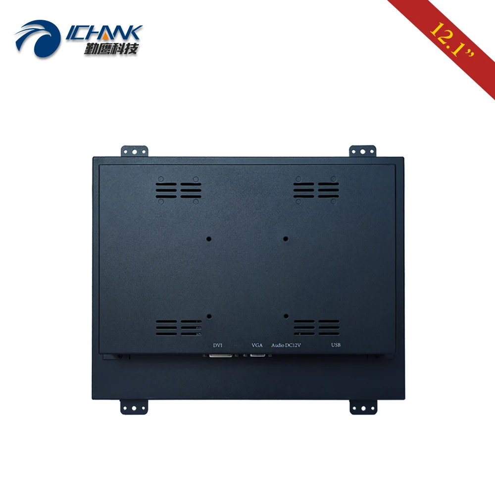 K120TN DV2/12 1 дюйма 1024x768 4:3 металлический корпус открытая рамка DVI монитор/12 дюймов VGA