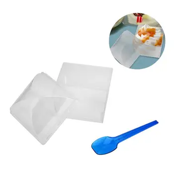 

50 Sets Disposable Muffine Cup With Lid Spoon Tiramisu Cup Fruit Pudding Cup Plastic Dessert Cup for Home Bakery