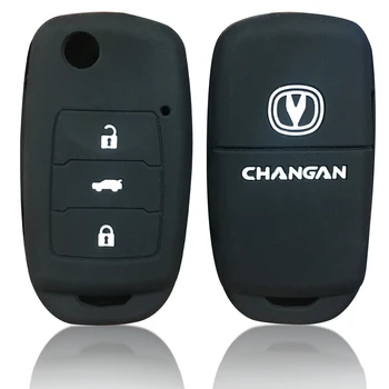 

Silicone Accessories Key Holder Cover Case For CHANGAN Benni EV CS75 RAETON CS15EV E-Star Car Key Cover Case Keyring Protector