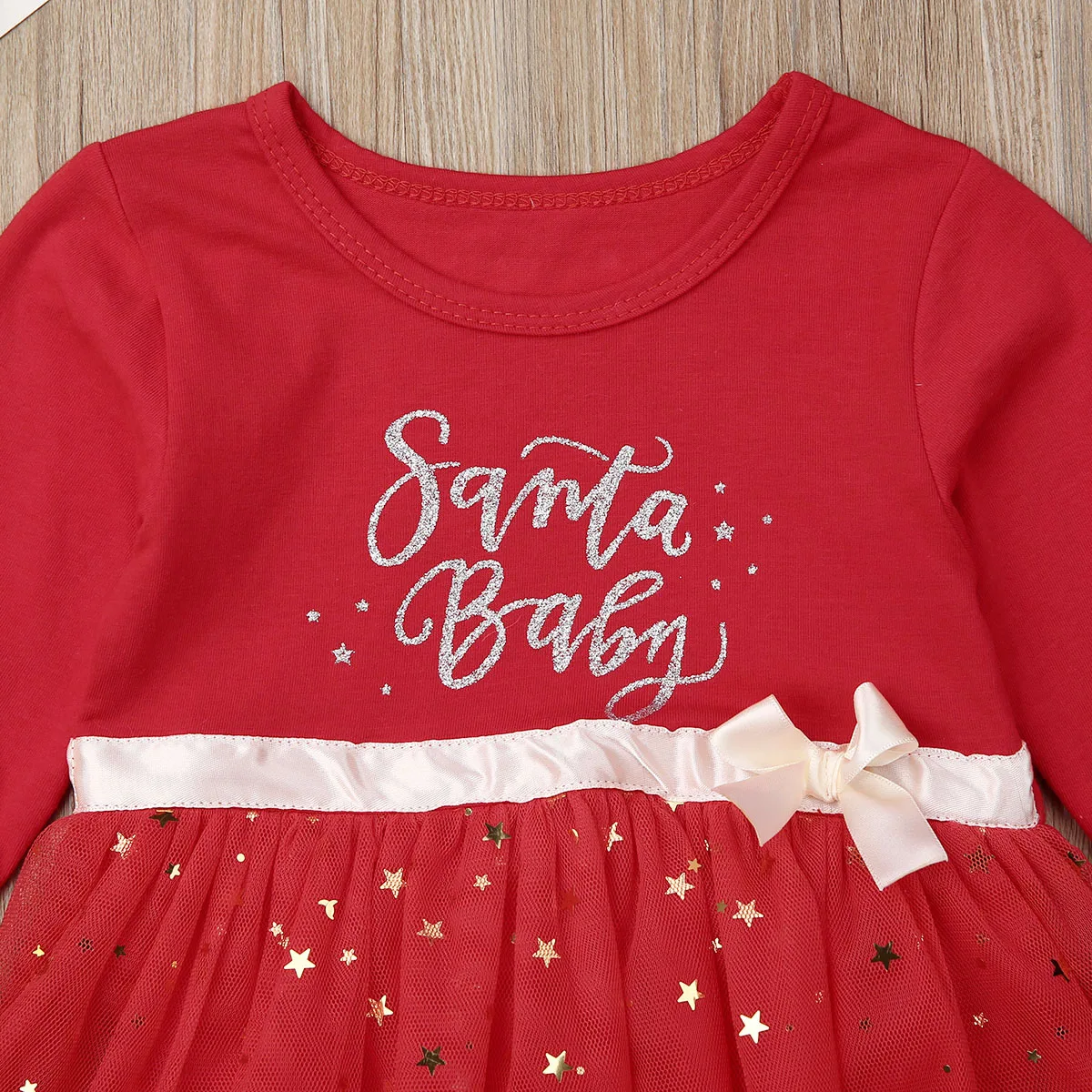 Милый, для новорожденных девочек; комбинезон; одежда с принтом в виде букв, с длинными рукавами, рождественское платье комбинезон наряд платье