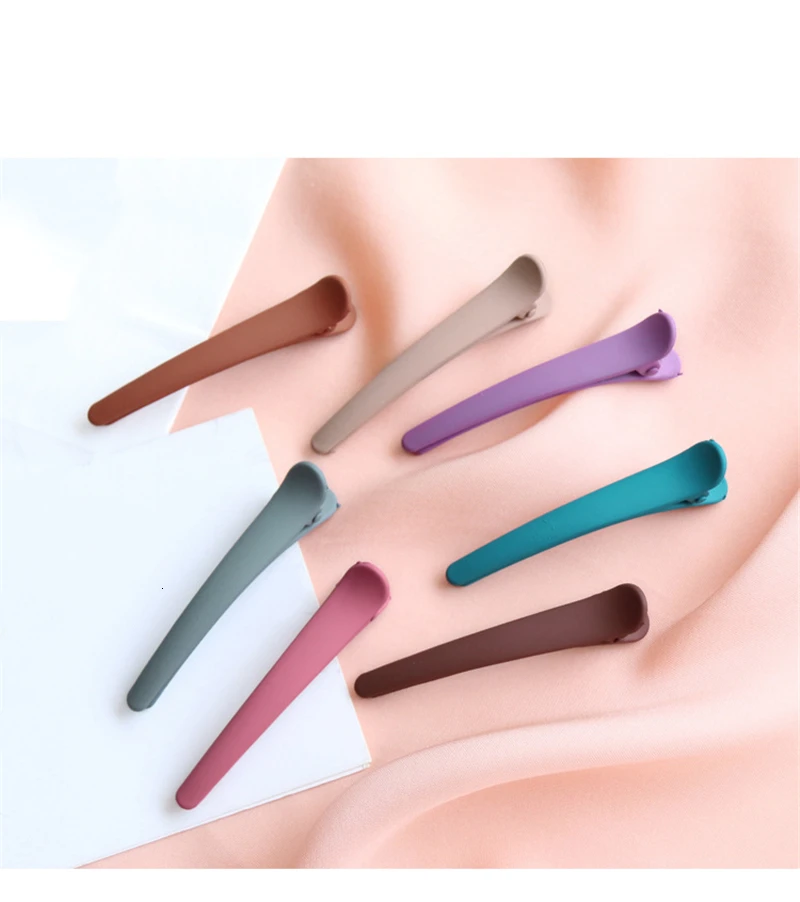 

11 Color Available Macarons ins Adult Simple Scrubs Clip Makeup Hairdressing Salon Hairpins Single Prong Hair Care Styling Tools