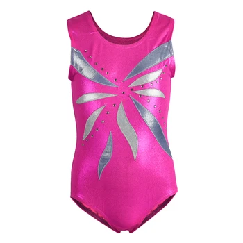 

Gymnastics Leotards for Girls Sparkly Metallic Dance Practice Costume Bodysuits