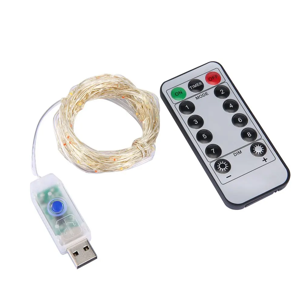 

Usb Remote Control Copper Light String 5/10 Meters Lights Colorful Led Star Lights String Halloween Led Copper String Lights