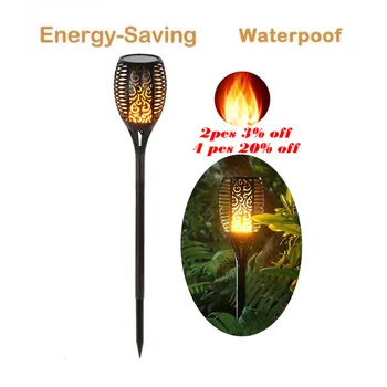 

Solar 33LEDs Lawn Dancing flame Torch Lights radar Retro Streetlight 33 Landscape Garden Flame Lamp Flickering bulb dancing Lawn