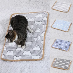 1PC Pet Blanket Cute Bed Sheet Warm Comfortable Dog Cat Cushion Thicken Fleece Washable Pet Supplies Winter Bed Mat S-XL