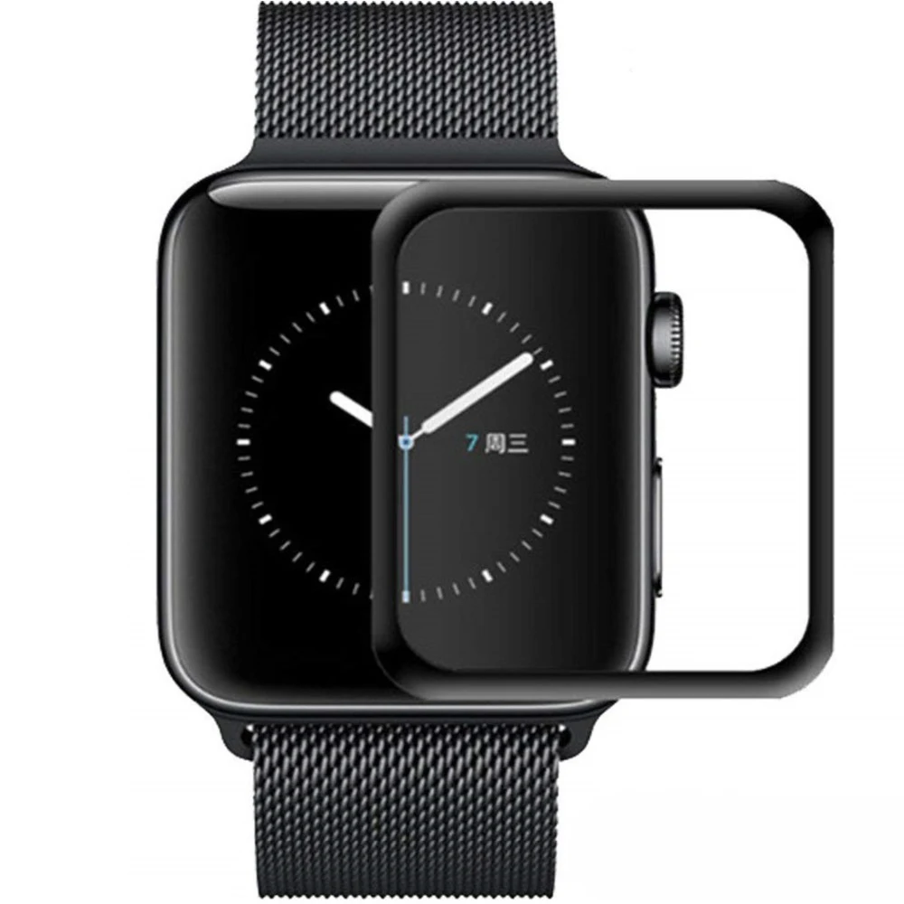 

Tempered Glass Film For Apple Watch 5 4 band 44mm 40mm Full Cover Screen Protector iwatch 3/2/1 42mm 38mm watch Accessories