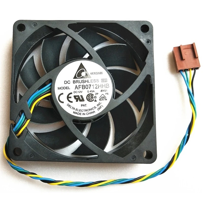 Вентилятор охлаждения Delta 7015 70*70*15 мм 70 AFB0712HHB DC12V 0.45A AMD CPU вентилятор 4PIN PWM |