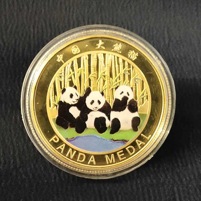 Монет большая панда Baobao Китай памятная Коллекционная искусство подарок черный и белый медведь золото