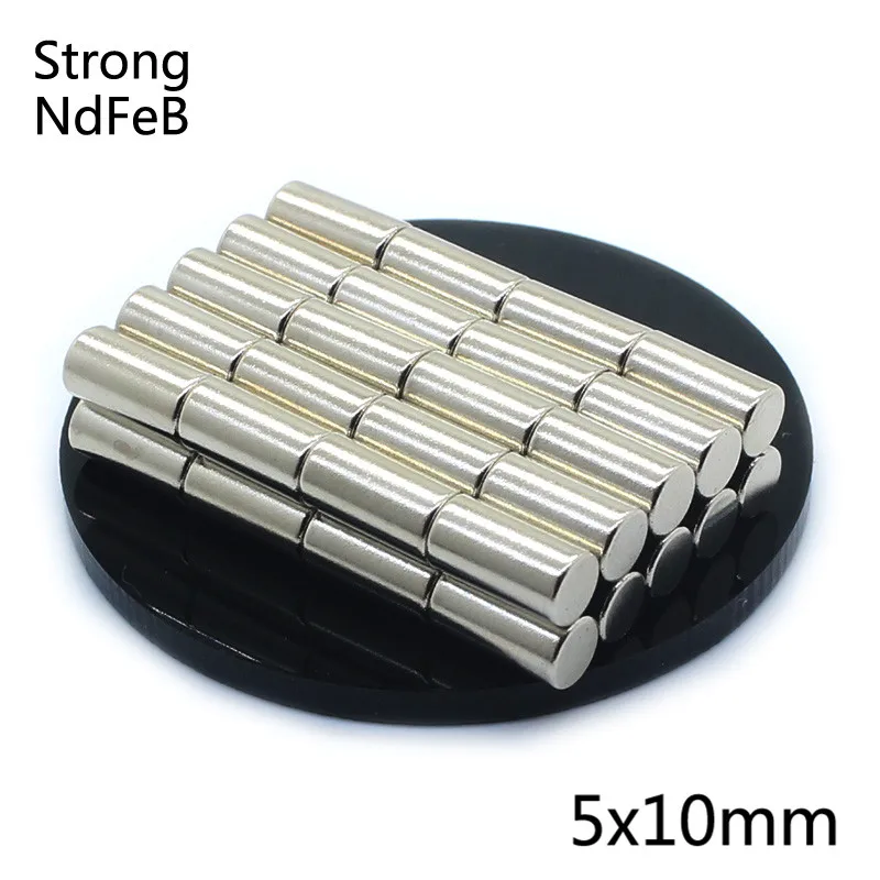 

30Pcs Neodymium Magnet 5x10mm Disc N35 Permanent NdFeB Small Round Cylinder Super Strong Powerful Magnetic Magnets For Craft