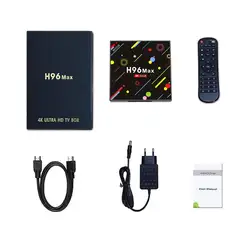 Et H96 MAX H2 tv Box для Android 7,1 1080P 4G ram + 64G rom WiFi Smart 4K интернет пульт дистанционного беспроводного домашнего устройства ЕС/AU/США/Великобритания