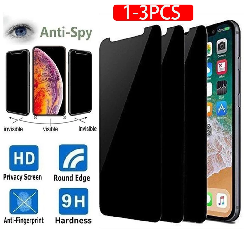 1-3 шт. противошпионское защитное закаленное стекло для IPhone 11 12 13 Pro Max 12Mini X XS XR Iphone6S