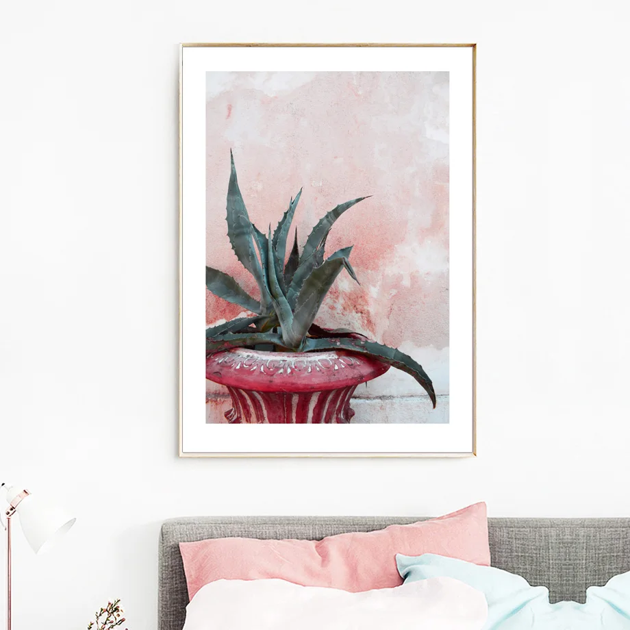 Pink-Door-Aloe-Marble-Joy-Quotes-Wall-Art-Canvas-Painting-Nordic-Posters-And-Prints-Wall-Pictures