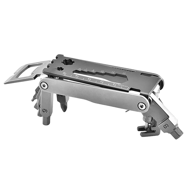 Multi-Function 17 in 1 Gadget Stainless Steel Bicycle Repair Tool Portable Bike Accessories Multitool | Спорт и развлечения