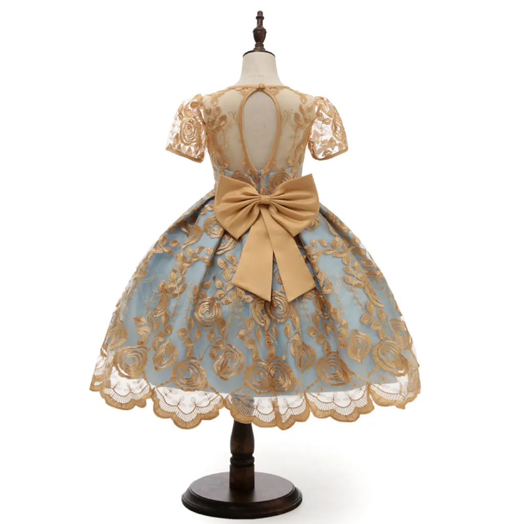 Вечернее платье для маленьких девочек; фатиновое кружевное платье принцессы с цветами для маленьких девочек; нарядная одежда; Новинка года