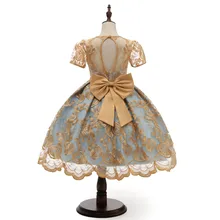 Вечернее платье для маленьких девочек; фатиновое кружевное платье принцессы с цветами для маленьких девочек; нарядная одежда; Новинка года