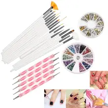 RUIMIO 20 шт стикер для дизайна ногтей с 20 шт Кисть для нанесения лака инструмент для ногтей набор инструментов для нанесения лака