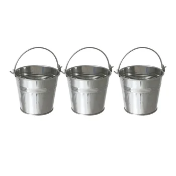 

10Pcs 10.5x7.2x10.5cm Tinplate Tin Pail Icing Multi-function Mini Tinplate Bucket Tinplate Pails Tin Bucket for Ice