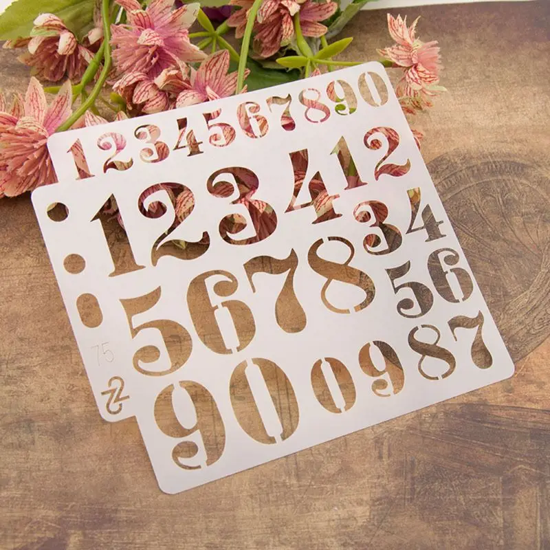 

Halloween Number Stencils Template Painting Scrapbooking Embossing Stamping Album Card DIY
