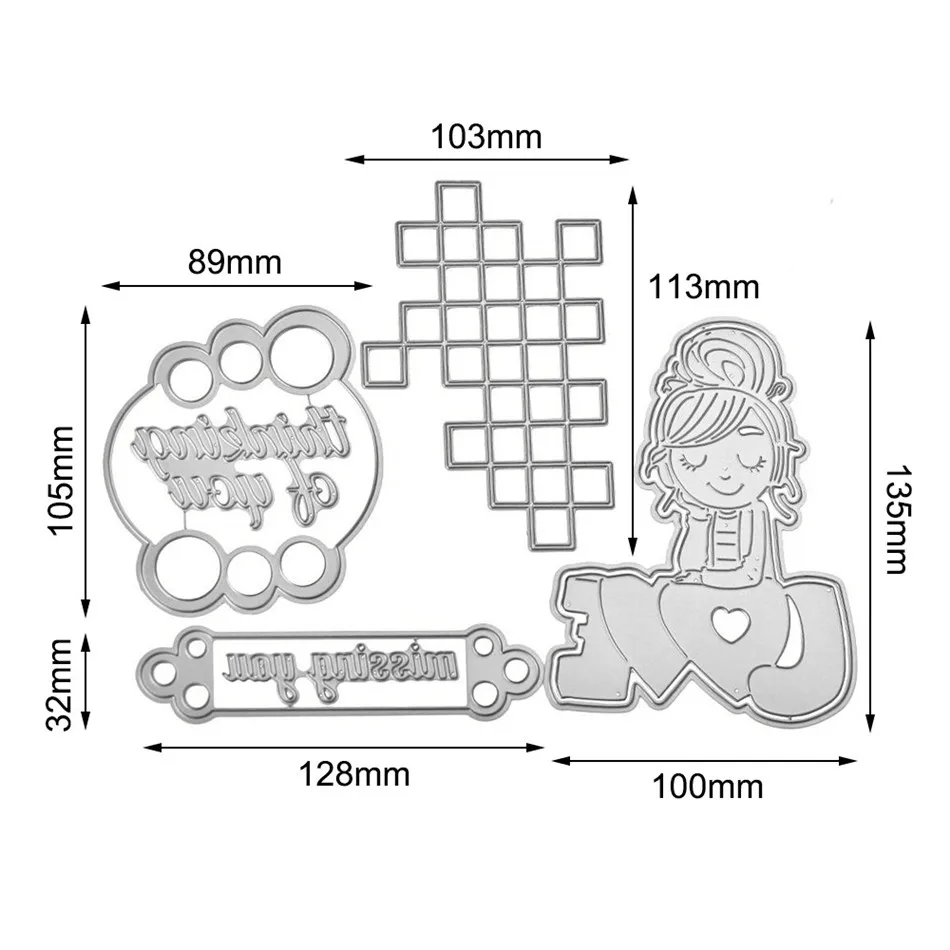 GJCrafts Dies misry You письмо девушка бумажный ремесленный Металл высечки для фотоальбом для скрапбукинга тиснение Diecut шаблон Новый 2019