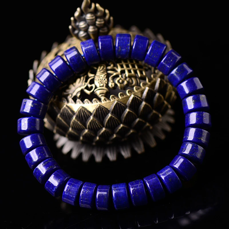 

5A Top Grade Women/Men Natural Stone Abacus Lapis Lazuli Bracelets Gems Stones