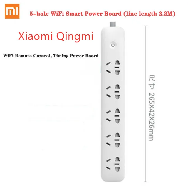 Xiaomi WI-FI умная розетка разъем бытовой кабель-удлинитель для Мощность доска 3/5/6/8 отверстий usb-кабель для быстрой зарядки 2500 Вт 10A 250V - Цвет: WiFi Control 5 Holes