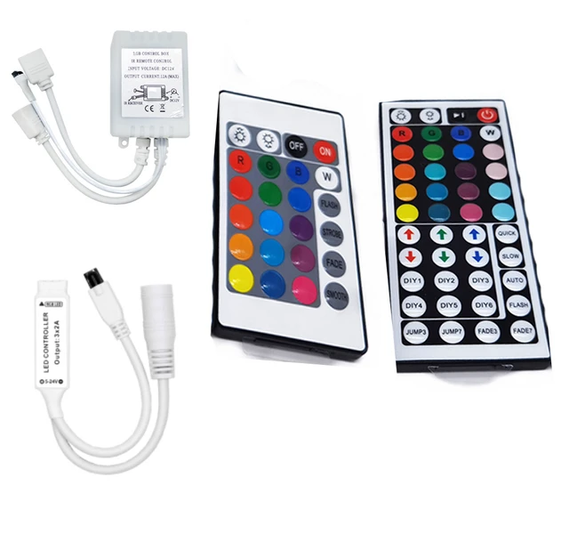 44 Keys LED IR RGB Controler For RGB SMD 3528 5050 LED Strip LED Lights  Controller IR Remote Dimmer Input DC12V 6A 