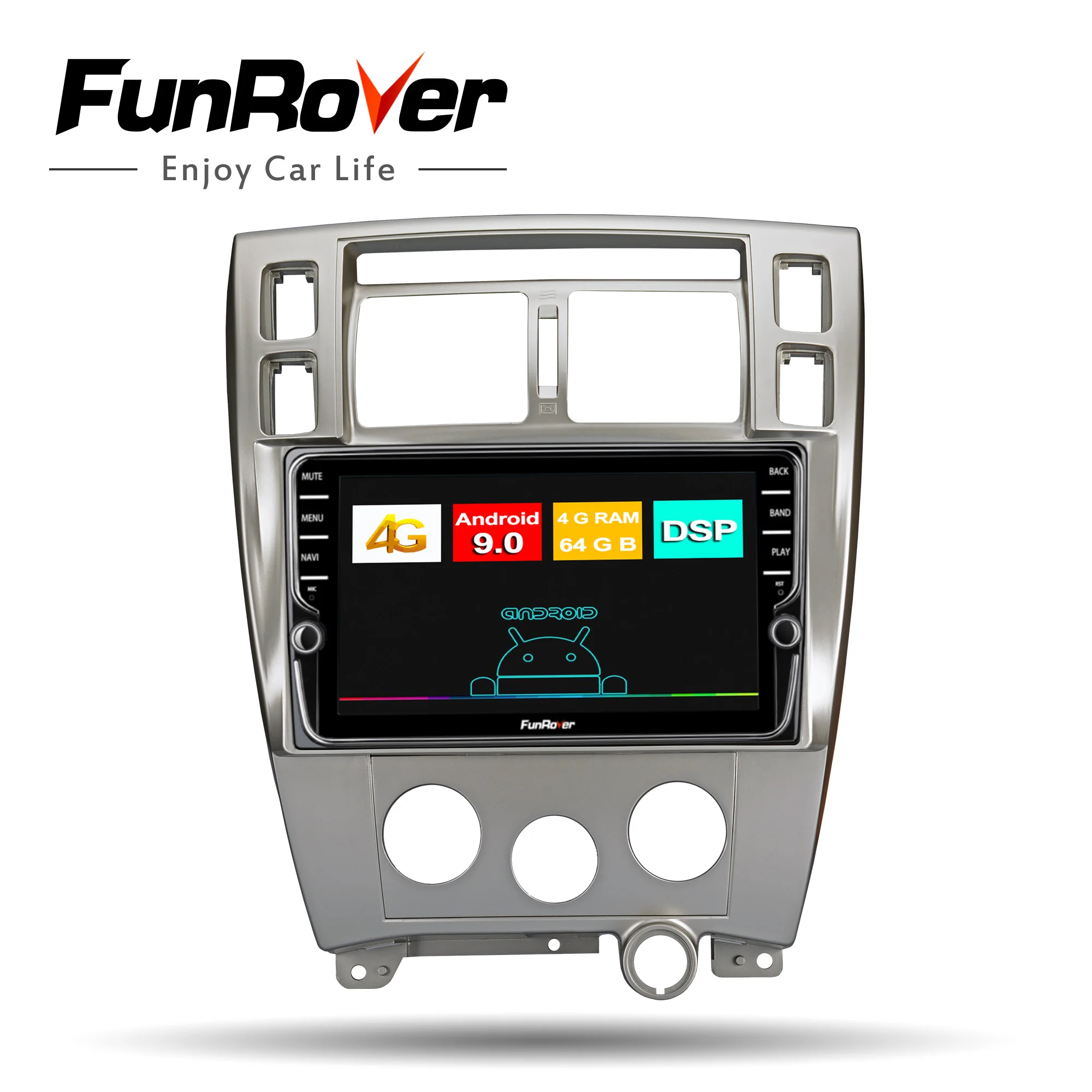 Funrover 8 ядер Android 8.1 2 din автомагнитола автомагнитолы головного устройства для Hyundai